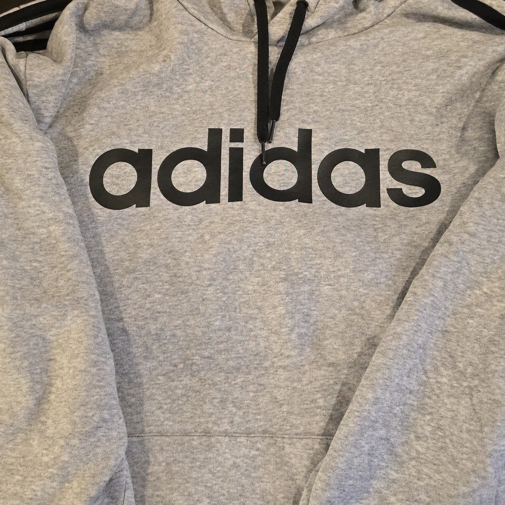 Adidas Men's Heather Gray Hoodie